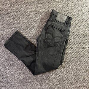 Levis 511 Jeans Mens 29x30 Black Slim Straight Dark Wash Mid Rise Stretch Denim